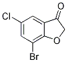 7-Bromo-5-chloro-2,3-dihydrobenzo[b]furan-3-one 化学構造式
