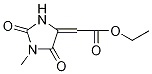 2,5-Dioxo-4-(2-ethoxy-2-oxoethylidene)-1-methylimidazoline, 5-(2-Ethoxy-2-oxoethylidene)-3-methylimidazolidine-2,4-dione, 5-(2-Ethoxy-2-oxoethylidene)-1-methylhydantoin,,结构式