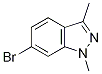 6-Bromo-1,3-dimethyl-1H-indazole 化学構造式