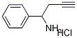 1-Amino-1-phenylbut-3-yne hydrochloride, alpha-Propargylbenzylamine hydrochloride,,结构式