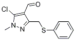 5-Chloro-1-methyl-3-[(phenylthio)methyl]-1H-pyrazole-4-carboxaldehyde Structure