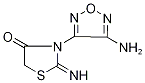 3-(4-Amino-1,2,5-oxadiazol-3-yl)-2-imino-1,3-thiazolidin-4-one, , 结构式