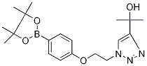 4-{2-[4-(2-Hydroxypropan-2-yl)-1,2,3-triazol-1-yl]ethoxy}benzeneboronic acid, pinacol ester 98% 化学構造式