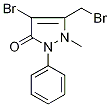 4-Bromo-3-(bromomethyl)-2-methyl-1-phenylpyrazolin-5-one 98% Structure