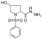 4-Hydroxy-1-(phenylsulphonyl)pyrrolidine-2-carboxylic acid hydrazide Structure