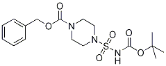 Piperazine-1-sulphonamide, N1-BOC N4-CBZ protected 化学構造式
