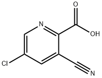 5-Chloro-3-cyanopicolinic acid, 2-Carboxy-5-chloronicotinonitrile Structure