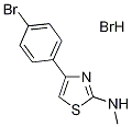 4-[2-(Methylamino)-1,3-thiazol-4-yl]bromobenzene hydrobromide, 4-(4-Bromophenyl)-N-methyl-1,3-thiazol-2-amine hydrobromide,,结构式