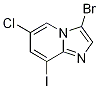 3-Bromo-6-chloro-8-iodoimidazo[1,2-a]pyridine 95+% 化学構造式