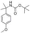 tert-Butyl [2-(4-methoxyphenyl)prop-2-yl]carbamate, 4-{2-[(tert-Butoxycarbonyl)amino]prop-2-yl}anisole Struktur