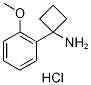 2-(1-Aminocyclobut-1-yl)anisole hydrochloride, 1-Amino-1-(2-methoxyphenyl)cyclobutane hydrochloride Structure