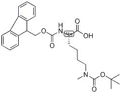 N6-Methyl-L-lysine, N6-BOC, N2-FMOC protected Structure