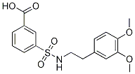 3-{[(3,4-Dimethoxyphenethyl)amino]sulphonyl}benzoic acid Struktur