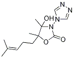 4,5-Dimethyl-4-hydroxy-5-(4-methylpent-3-en-1-yl)-3-(4H-1,2,4-triazol-4-yl)-1,3-oxazolidin-2-one Structure