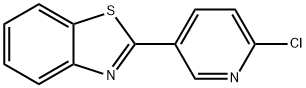 2-(6-クロロピリジン-3-イル)-1,3-ベンゾチアゾール 化学構造式