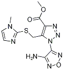 Methyl 1-(4-amino-1,2,5-oxadiazol-3-yl)-5-{[(1-methyl-1H-imidazol-2-yl)sulphanyl]methyl}-1H-1,2,3-triazole-4-carboxylate