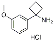 3-(1-Aminocyclobut-1-yl)anisole hydrochloride, 1-Amino-1-(3-methoxyphenyl)cyclobutane hydrochloride Structure