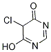 5-Chloro-4,5-dihydro-6-hydroxy-4-oxopyrimidine, 5-Chloro-4,5-dihydro-4-oxopyrimidin-6-ol 化学構造式