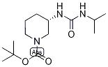 tert-Butyl (3S)-3-{[(prop-2-yl)carbamoyl]amino}piperidine-1-carboxylate, (3S)-1-(tert-Butoxycarbonyl)-3-{[(prop-2-yl)carbamoyl]amino}piperidine, 1-[(3S)-1-(tert-Butoxycarbonyl)piperidin-3-yl]-3-(prop-2-yl)urea,,结构式