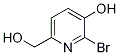 2-Bromo-6-(hydroxymethyl)pyridin-3-ol 化学構造式