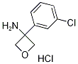 3-(3-Chlorophenyl)oxetan-3-amine hydrochloride, 3-(3-Aminooxetan-3-yl)chlorobenzene hydrochloride Struktur