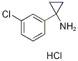 1-Amino-1-(3-chlorophenyl)cyclopropane hydrochloride, 1-(1-Aminocycloprop-1-yl)-3-chlorobenzene hydrochloride 结构式