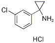 1-Amino-1-(3-chlorophenyl)cyclopropane hydrochloride, 1-(1-Aminocycloprop-1-yl)-3-chlorobenzene hydrochloride Structure