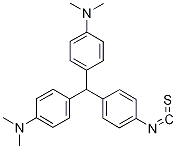 N,N-Dimethyl-4-[[4-(dimethylamino)phenyl](4-isothiocyanatophenyl)methyl]aniline Struktur