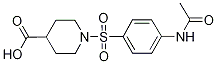 1-[4-(Acetamido)phenylsulphonyl]piperidine-4-carboxylic acid,,结构式