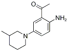 1-[2-Amino-5-(3-methylpiperidin-1-yl)phenyl]-1-ethanone 化学構造式