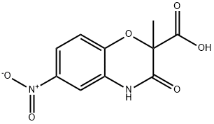 2-甲基-6-硝基-3-氧代-3,4-二氢-2H-苯并[B][1,4]噁嗪-2-羧酸,154365-44-3,结构式