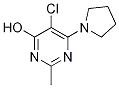 5-Chloro-2-methyl-6-(pyrrolidin-1-yl)pyrimidin-4-ol, 1-(5-Chloro-6-hydroxy-2-methylpyrimidin-4-yl)pyrrolidine Structure