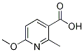 6-Methoxy-2-methylpyridine-3-carboxylic acid, 3-Carboxy-6-methoxy-2-methylpyridine,,结构式