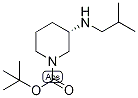 (3S)-3-[(2-Methylprop-1-yl)amino]piperidine, N1-BOC protected, tert-Butyl (3S)-3-[(2-methylprop-1-yl)amino]piperidine-1-carboxylate, (3S)-1-(tert-Butoxycarbonyl)-3-[(2-methylprop-1-yl)amino]piperidine Structure