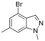 4-Bromo-1,6-dimethyl-1H-indazole Structure