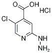 (4-Carboxy-5-chloropyridin-2-yl)hydrazine hydrochloride, 4-Carboxy-5-chloro-2-hydrazinopyridine hydrochloride,,结构式