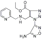 Ethyl 1-(4-amino-1,2,5-oxadiazol-3-yl)-5-{[(pyridin-2-ylmethyl)amino]methyl}-1H-1,2,3-triazole-4-carboxylate Struktur