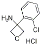 3-(2-Chlorophenyl)oxetan-3-amine hydrochloride, 2-(3-Aminooxetan-3-yl)chlorobenzene hydrochloride Structure