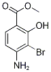 3-Amino-2-bromo-6-(methoxycarbonyl)phenol, 2-Bromo-3-hydroxy-4-(methoxycarbonyl)aniline,,结构式