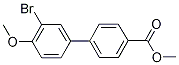 Methyl 4-(3-bromo-4-methoxyphenyl)benzoate, 2-Bromo-4-[4-(methoxycarbonyl)phenyl]anisole, 3'-Bromo-4'-methoxy-4-(methoxycarbonyl)biphenyl Structure