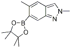 2,5-Dimethyl-6-(4,4,5,5-tetramethyl-1,3,2-dioxaborolan-2-yl)-2H-indazole 化学構造式