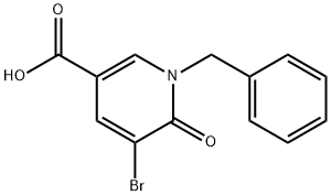 1-Benzyl-5-bromo-1,6-dihydro-6-oxonicotinic acid, 1-Benzyl-3-bromo-5-carboxypyridin-2(1H)-one,886361-76-8,结构式