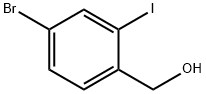 4-ブロモ-2-ヨードベンジルアルコール 化学構造式