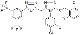 2-{[5-[(2,6-dichlorobenzyl)thio]-4-(3,4-dichlorophenyl)-4H-1,2,4-triazol-3-yl]methyl}-5-[3,5-di(trifluoromethyl)phenyl]-2H-1,2,3,4-tetraazole