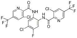 N2-[4-chloro-2-({[3-chloro-5-(trifluoromethyl)-2-pyridyl]carbonyl}amino)-5-fluorophenyl]-3-chloro-5-(trifluoromethyl)pyridine-2-carboxamide 结构式