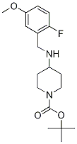 tert-Butyl 4-[(2-fluoro-5-methoxybenzyl)amino]piperidine-1-carboxylate, 1-(tert-Butoxycarbonyl)-4-[(2-fluoro-5-methoxybenzyl)amino]piperidine, 3-({[1-(tert-Butoxycarbonyl)piperidin-4-yl]amino}methyl)-4-fluoroanisole|