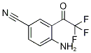 2'-Amino-5'-cyano-2,2,2-trifluoroacetophenone, 4-Cyano-2-(trifluoroacetyl)aniline, 1-(2-Amino-5-cyanophenyl)-2,2,2-trifluoroethan-1-one Structure