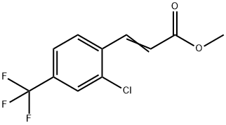 Methyl 3-[2-chloro-4-(trifluoromethyl)phenyl]acrylate, Methyl 3-[2-chloro-4-(trifluoromethyl)phenyl]prop-2-enoate Struktur