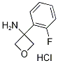 3-(2-Fluorophenyl)oxetan-3-amine hydrochloride, 2-(3-Aminooxetan-3-yl)fluorobenzene hydrochloride 结构式