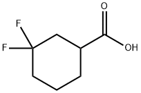 3,3-Difluorocyclohexanecarboxylic acid Struktur